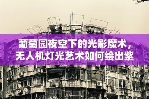 葡萄园夜空下的光影魔术，无人机灯光艺术如何绘出紫色梦境？