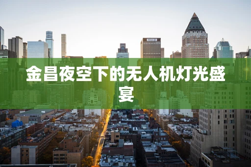 金昌夜空下的无人机灯光盛宴