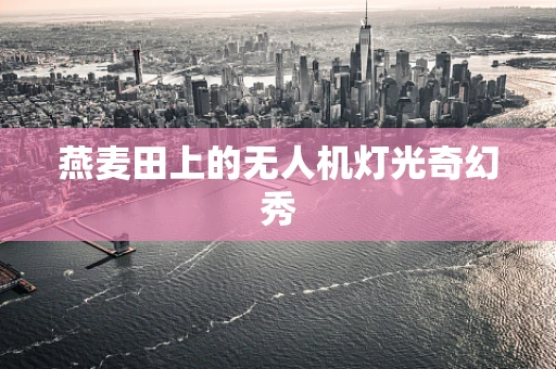 燕麦田上的无人机灯光奇幻秀