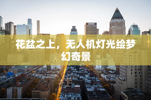 花盆之上，无人机灯光绘梦幻奇景