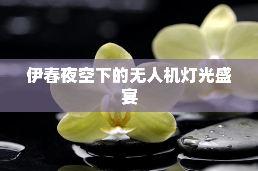 伊春夜空下的无人机灯光盛宴