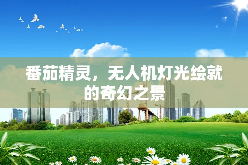 番茄精灵，无人机灯光绘就的奇幻之景