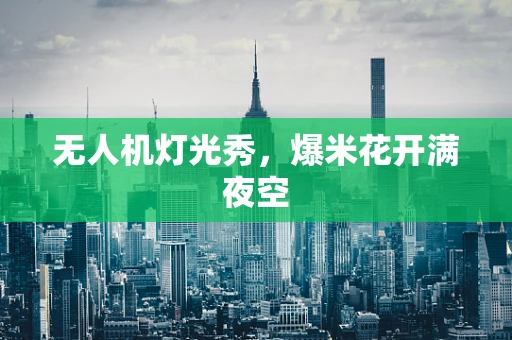无人机灯光秀，爆米花开满夜空