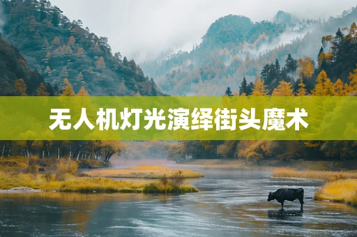 无人机灯光演绎街头魔术