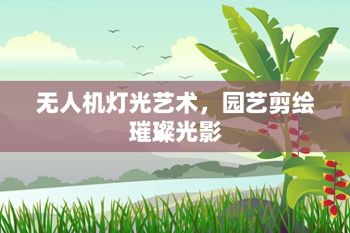无人机灯光艺术，园艺剪绘璀璨光影