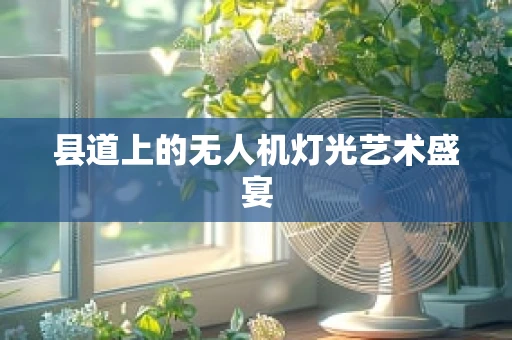 县道上的无人机灯光艺术盛宴