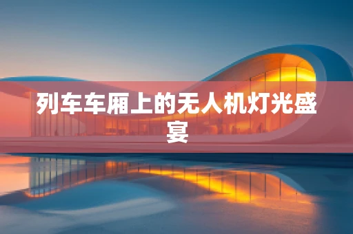 列车车厢上的无人机灯光盛宴