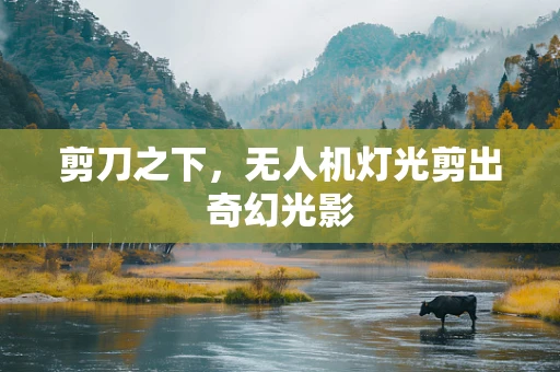剪刀之下，无人机灯光剪出奇幻光影