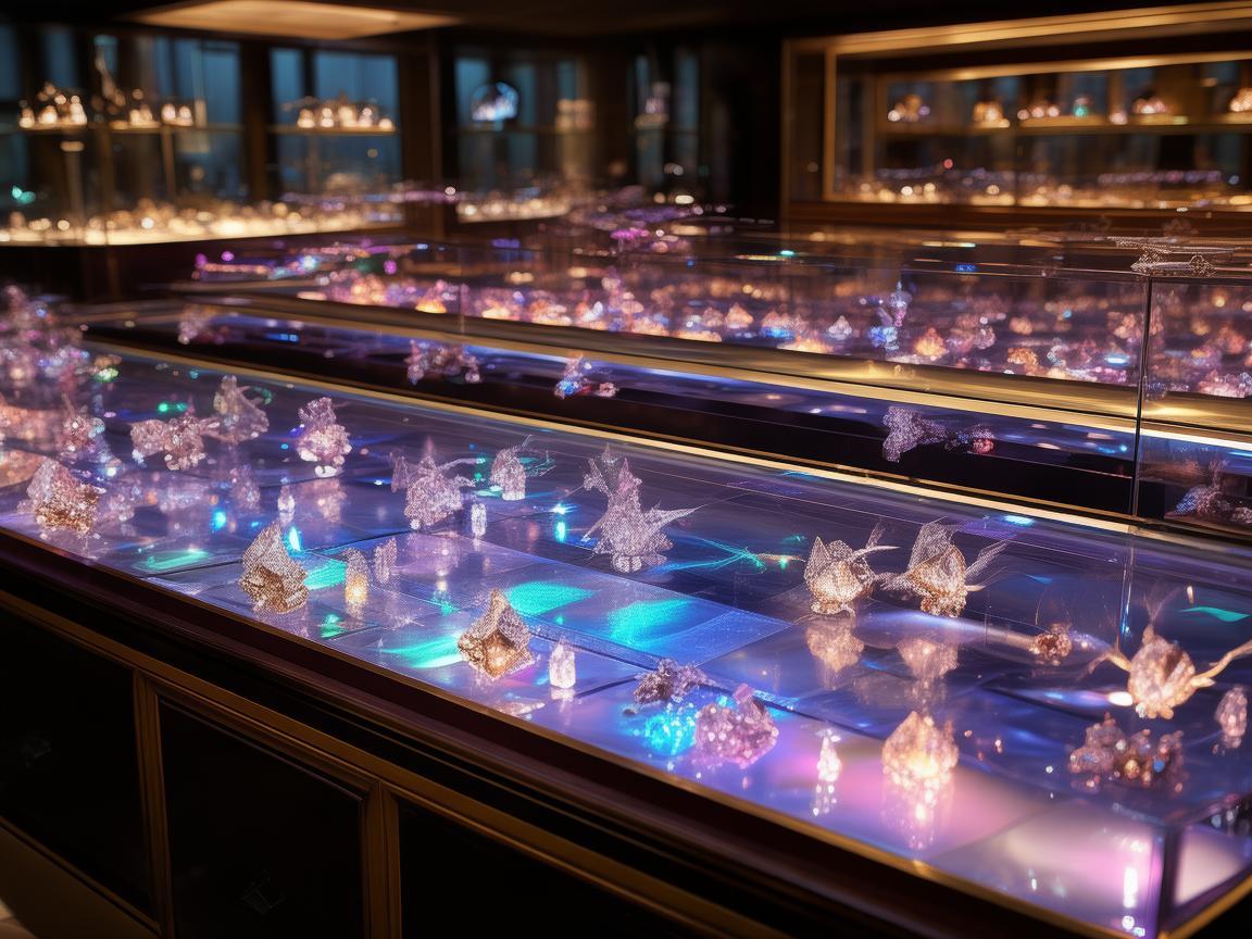 无人机灯光艺术点亮珠宝店柜台