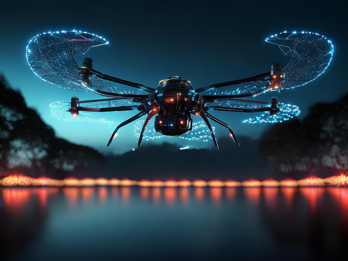 无人机灯光艺术,组合数学编织的璀璨光影