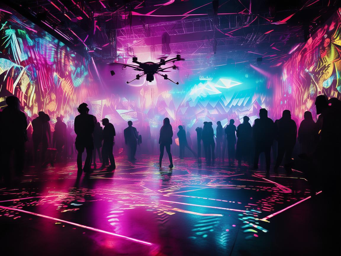 夜店无人机灯光秀，开启奇幻光影派对