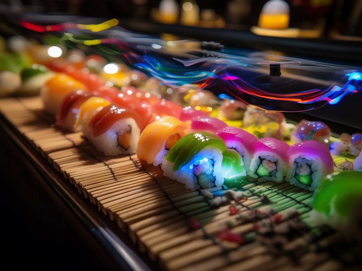 寿司与无人机灯光艺术的奇妙邂逅