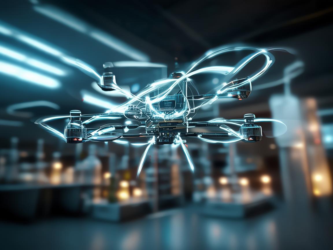 无人机灯光艺术与医学实验室技术的奇妙融合