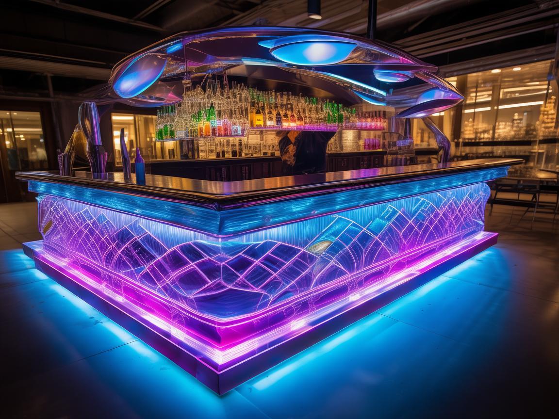 无人机灯光艺术，吧台之上的奇幻光影