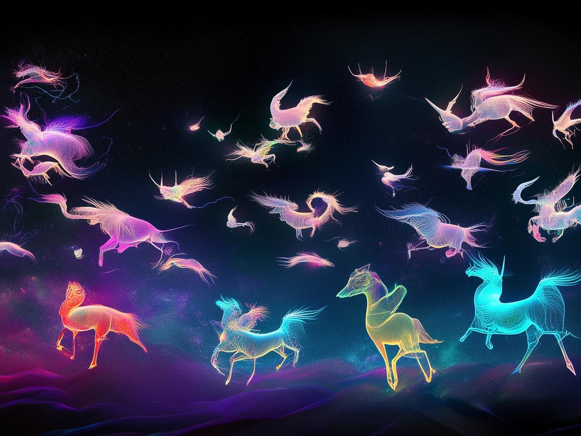 无人机灯光绘就动物学奇幻画卷