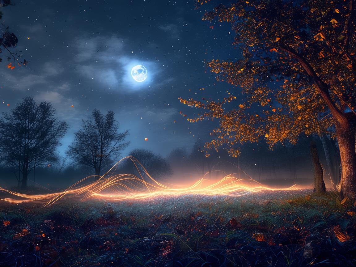 秋夜,无人机绘就光影诗章