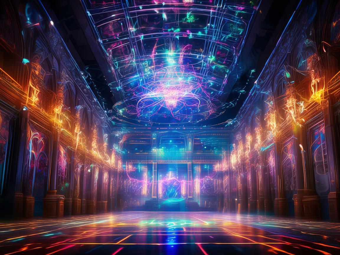 无人机灯光秀点亮礼堂奇幻之夜