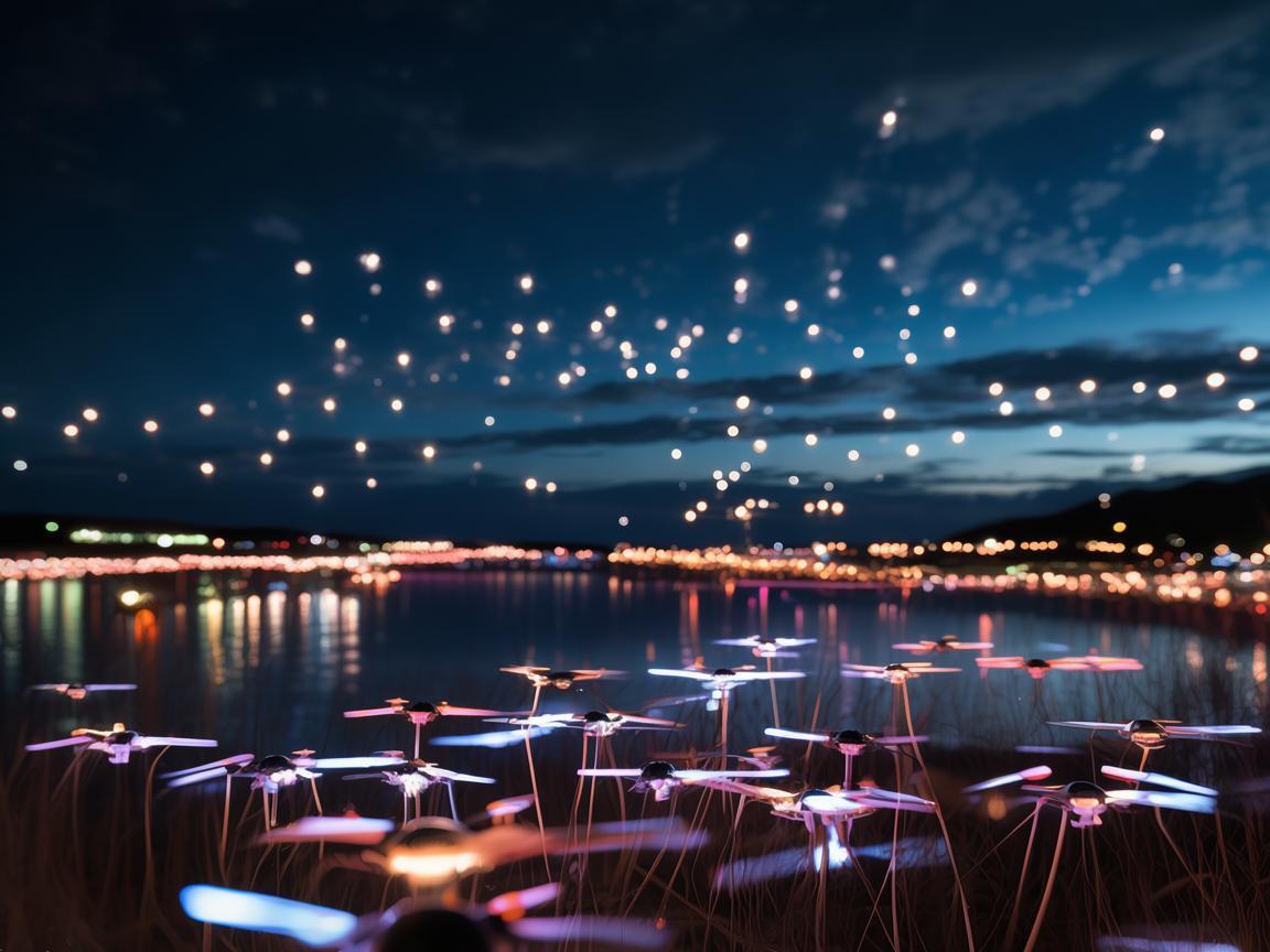 无人机灯光艺术,点亮重症肌无力患者希望之光