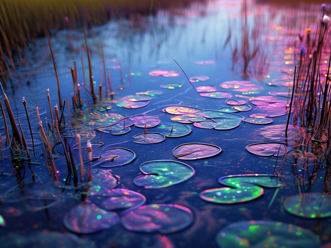 湿地之上，无人机灯光绘梦幻画卷