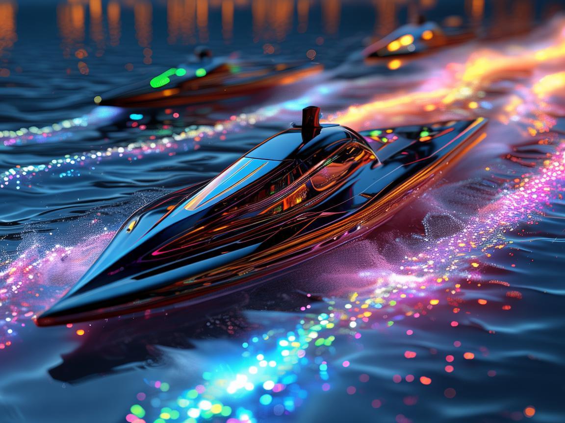 赛艇与无人机灯光艺术的梦幻交织