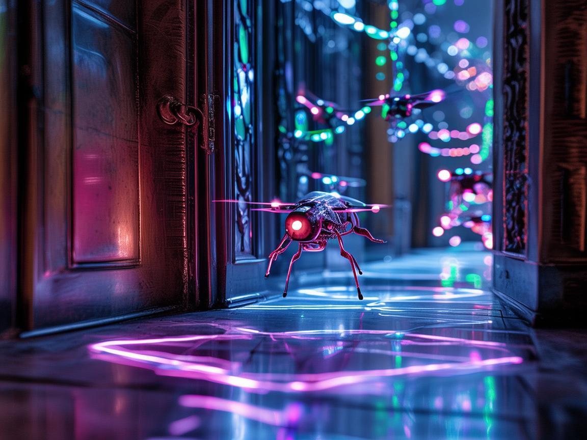 无人机灯光艺术，门把手引领的奇幻光影之旅