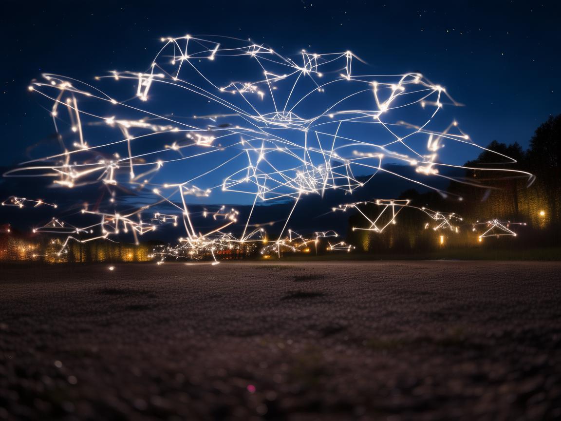 代数之美在无人机灯光艺术中的绽放