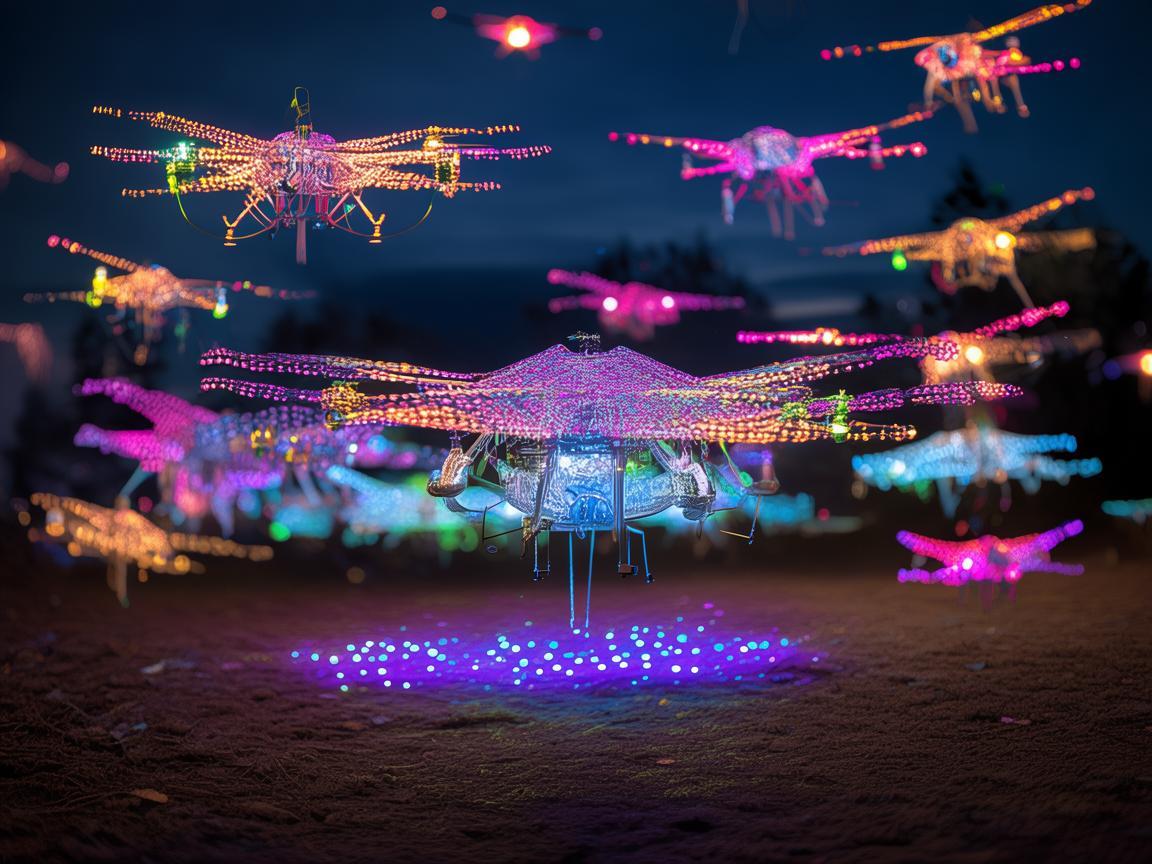 无人机灯光艺术，科技与创意的梦幻交织