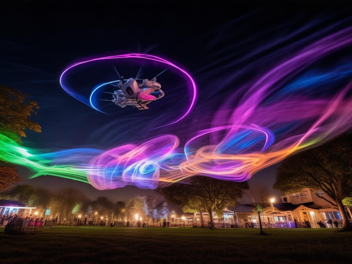 无人机灯光秀，聚会中的梦幻之光
