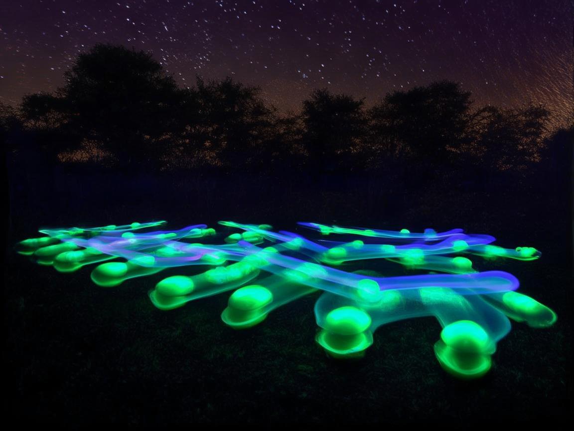 豇豆形状的无人机灯光秀