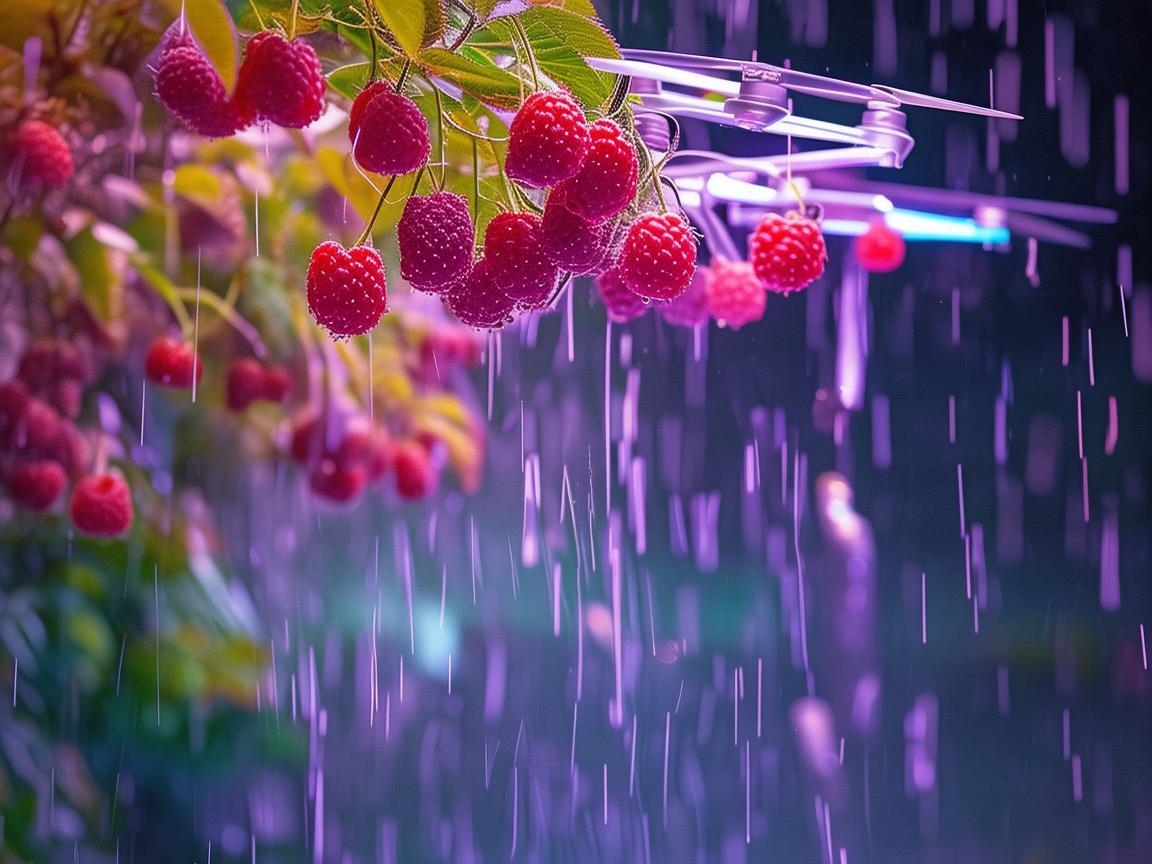 覆盆子下的无人机灯光奇幻秀