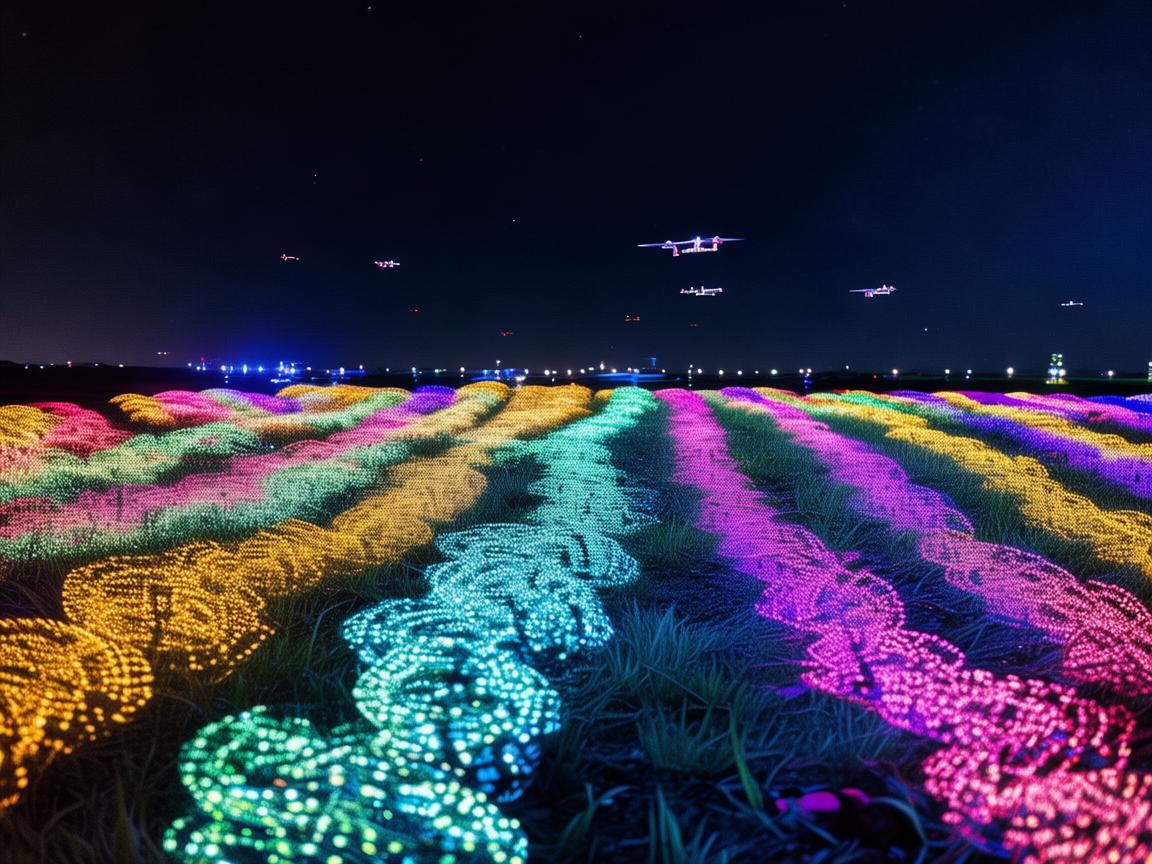 无人机灯光演绎戏剧魅力