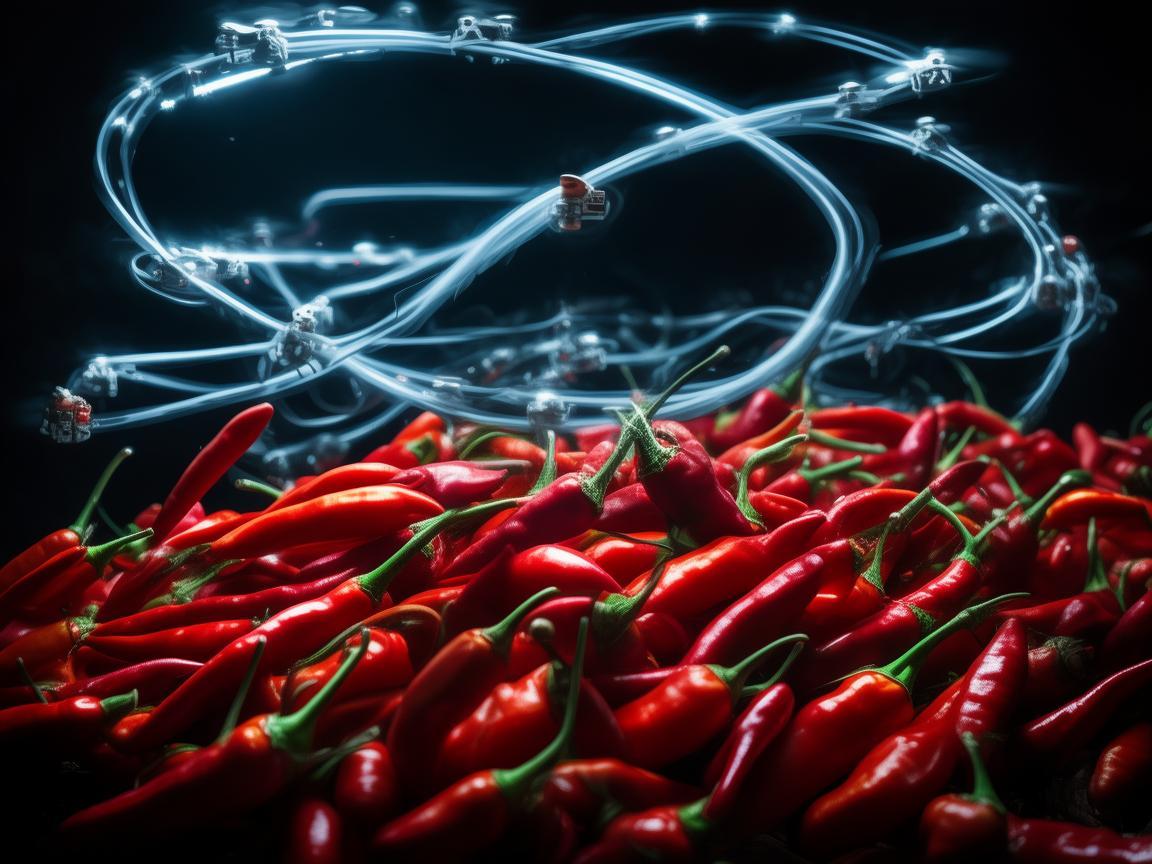 无人机绘就辣椒光影奇景