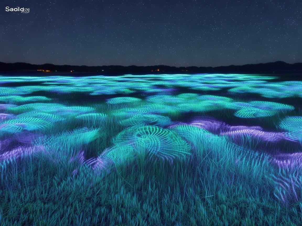 牧场之上,无人机灯光绘梦幻画卷