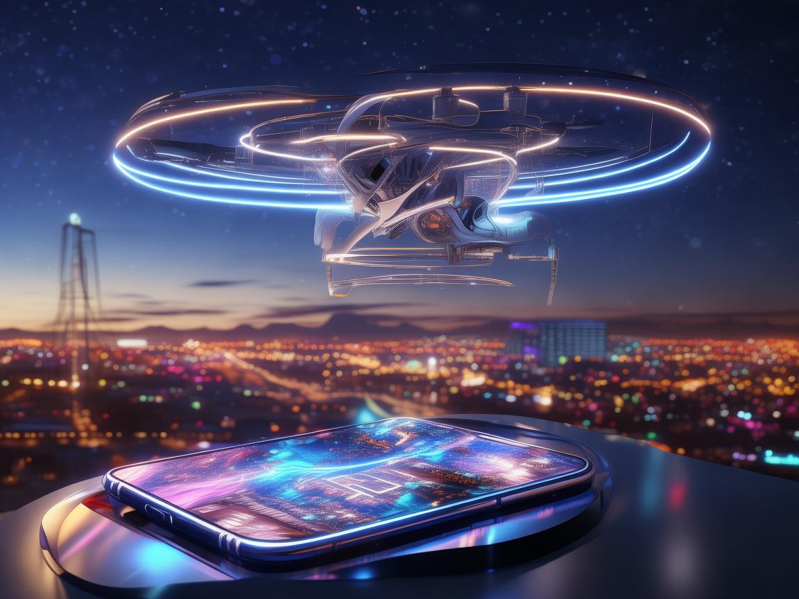 无人机灯光艺术与手机游戏的梦幻联动