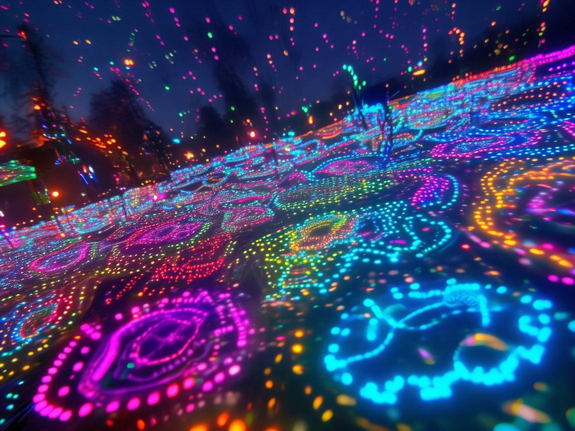 无人机动漫灯光秀，科技与艺术的梦幻交融