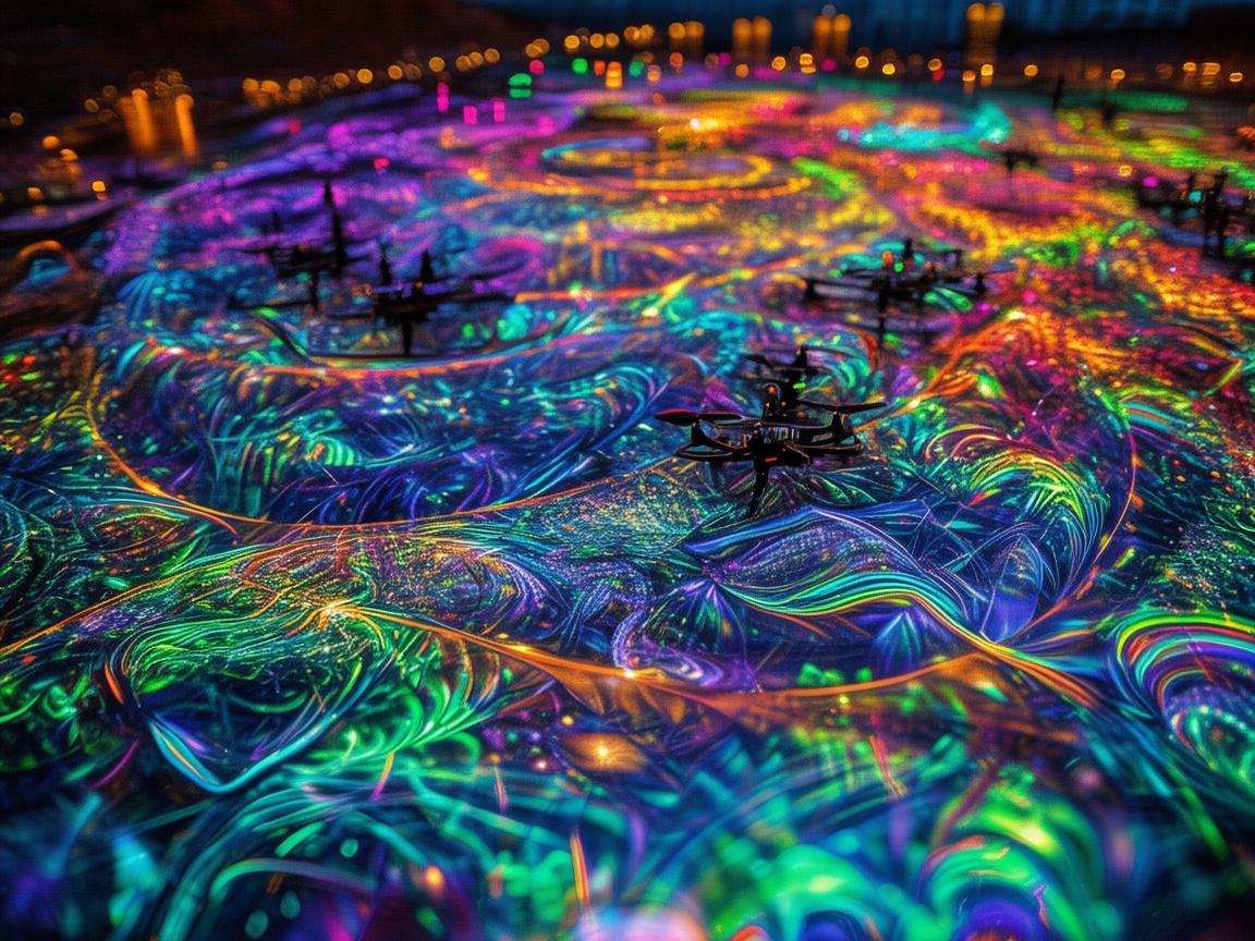 无人机灯光艺术，脑血栓患者的别样视觉盛宴