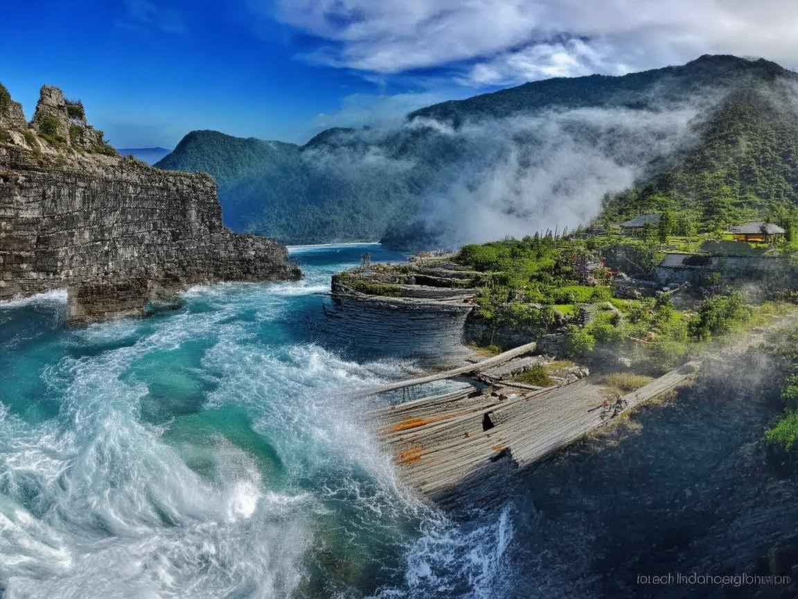 无人机灯光艺术点亮风景区观景台