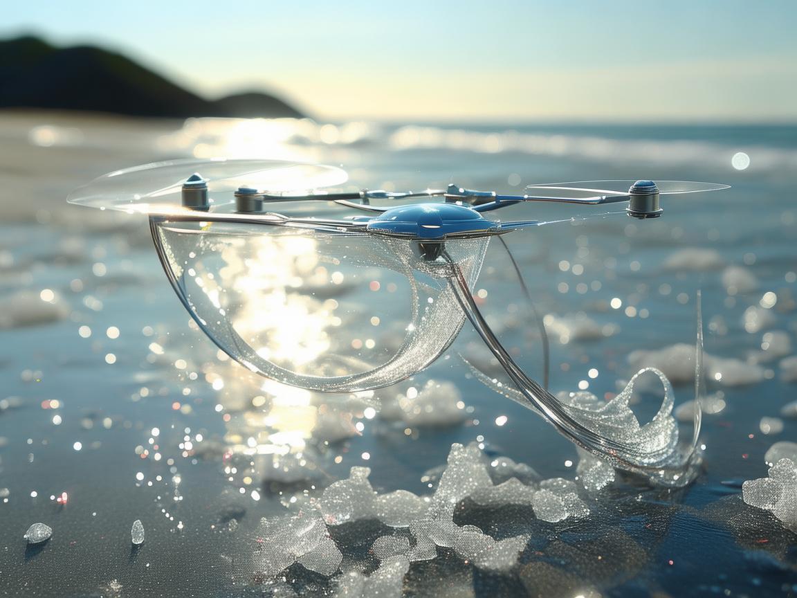 盐与光交织的无人机艺术