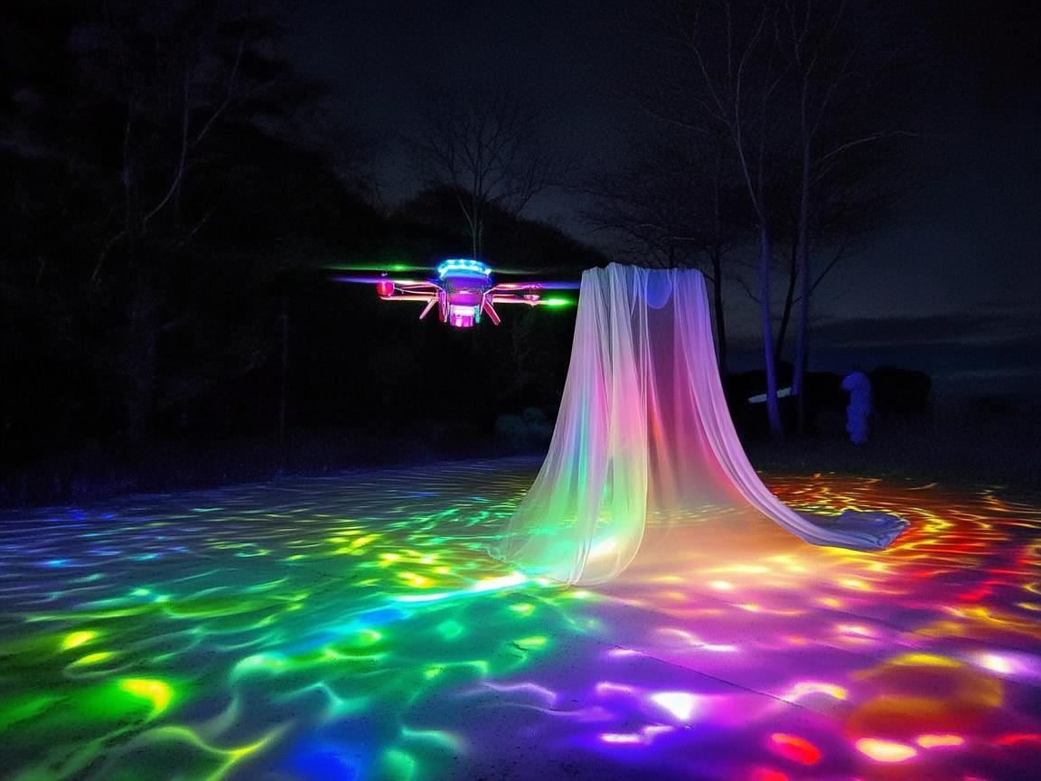 无人机灯光秀，大衣下的奇幻光影